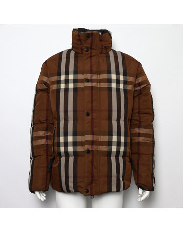 [중고명품] Burberry(버버리) 8058546 블랙 체크 리버시블 양면 남성 푸퍼 패딩자켓aa67486