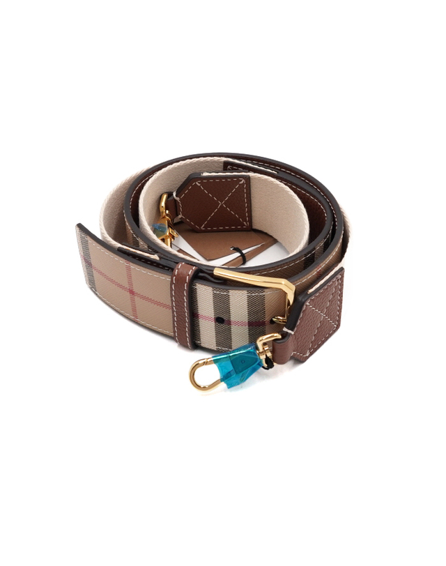 버버리 [중고명품] [중고명품] Burberry(버버리) 8062319 브라운 탄 TAN 체크 가방 숄더스트랩aa64156 착용컷