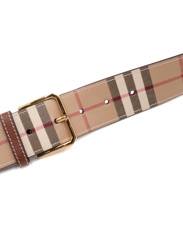 버버리 [중고명품] [중고명품] Burberry(버버리) 8062319 브라운 탄 TAN 체크 가방 숄더스트랩aa64156 착용컷