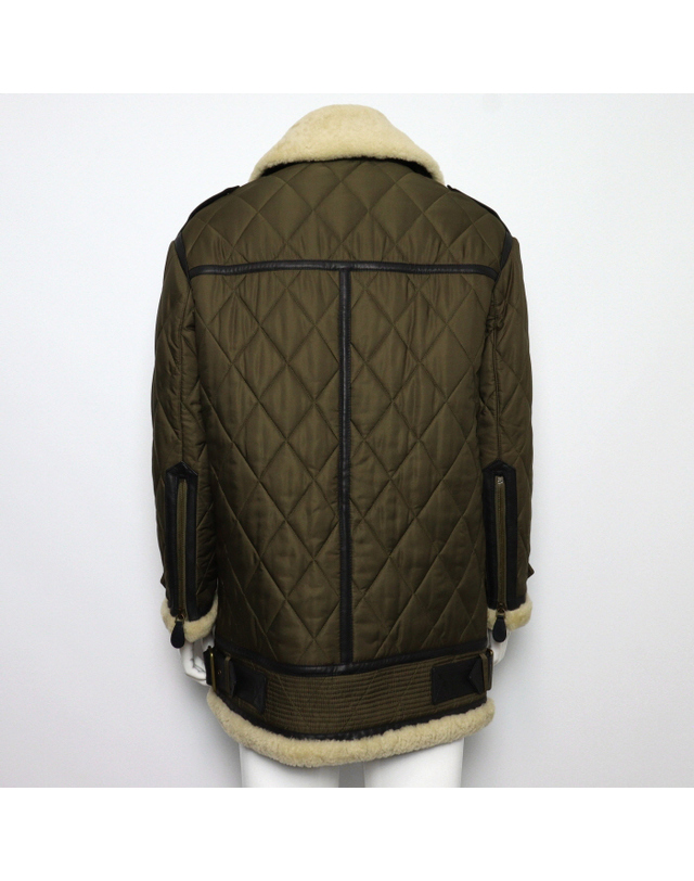 버버리 [중고명품] [중고명품] Burberry(버버리) 3946435 브릿라인 양털 트리밍 퀄팅 남성 자켓aa68058 착용컷