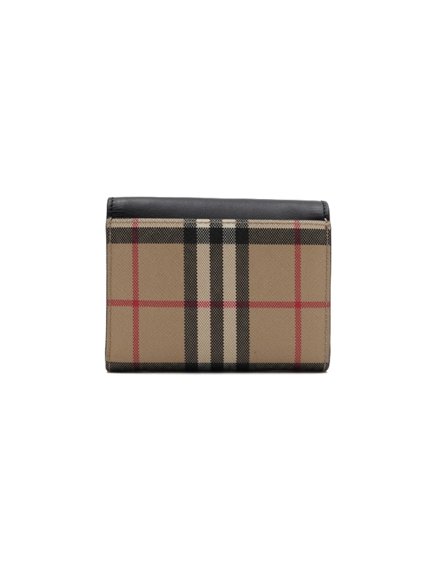 버버리 [중고명품] [중고명품] Burberry(버버리) 8057976 아카이브 베이지 블랙 빈티지 체크 폴딩 여성 반지갑aa68558 착용컷