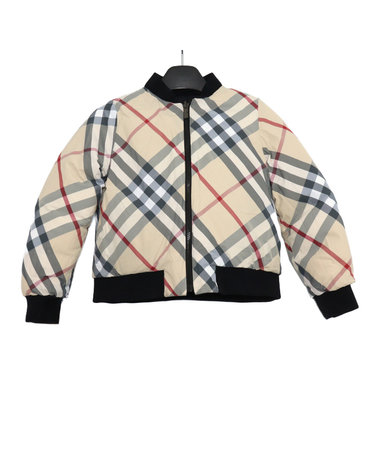 [중고명품] Burberry(버버리) 8089823 블랙 나일론 리버서블(양면) 키즈 주니어 패딩 자켓aa60396