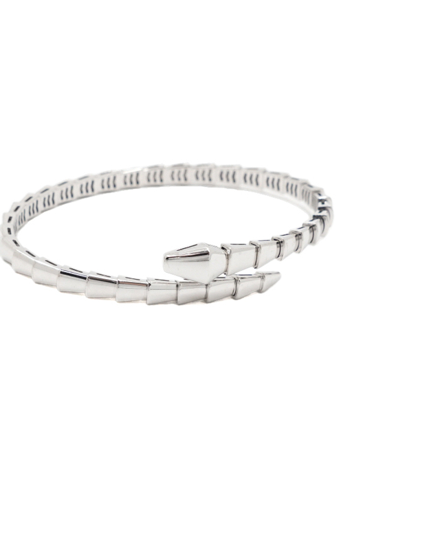 불가리 [중고명품] [중고명품] Bvlgari(불가리) 360719 18K화이트골드 세르펜티 바이퍼 M 브레이슬릿 팔찌-17호aa68119 착용컷