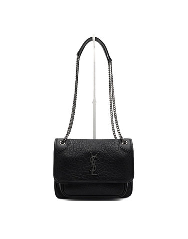 [중고명품] SAINT LAURENT(생로랑) 633179 그레인 램스킨 베이비 니키 은장체인 숄더백 겸 크로스백aa61471