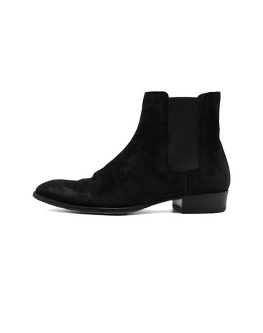 [중고명품] SAINT LAURENT(생로랑) 443208 블랙 스웨이드 남성 첼시부츠 구두aa68004