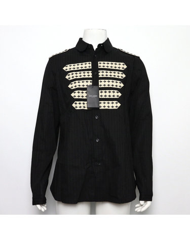 [중고명품] SAINT LAURENT(생로랑) 599691 오피서 스타일 스트라이프 남성 셔츠aa67989