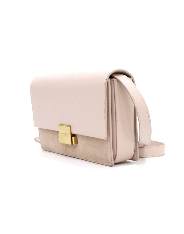생로랑 [중고명품] [중고명품] SAINT LAURENT(생로랑) 482044 핑크 레더 벨샤스 미듐 사첼 숄더백 겸 크로스백aa64985 착용컷