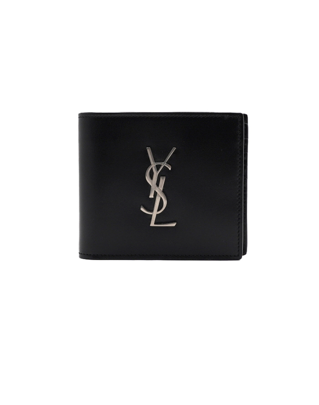 생로랑 [중고명품] SAINT LAURENT(생로랑) 604011 블랙 레더 은장로고 모노그램 클래식 이스트 웨스트 남성 반지갑aa68921 착용컷