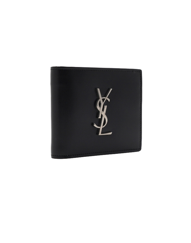 생로랑 [중고명품] SAINT LAURENT(생로랑) 604011 블랙 레더 은장로고 모노그램 클래식 이스트 웨스트 남성 반지갑aa68921 착용컷
