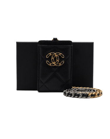 [중고명품] Chanel(샤넬) AP1745 샤넬19 체인 카드지갑 목걸이aa65383