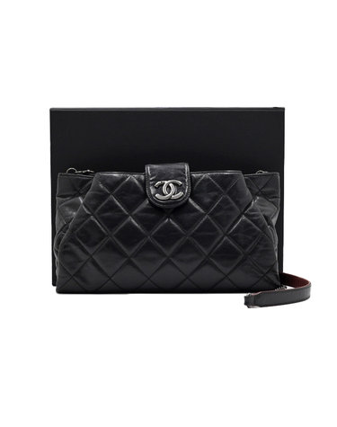 [중고명품] Chanel(샤넬) A92371 Coco Pleats Chain Clutch 코코플리츠 체인클러치 숄더백 겸 크로스백aa67769