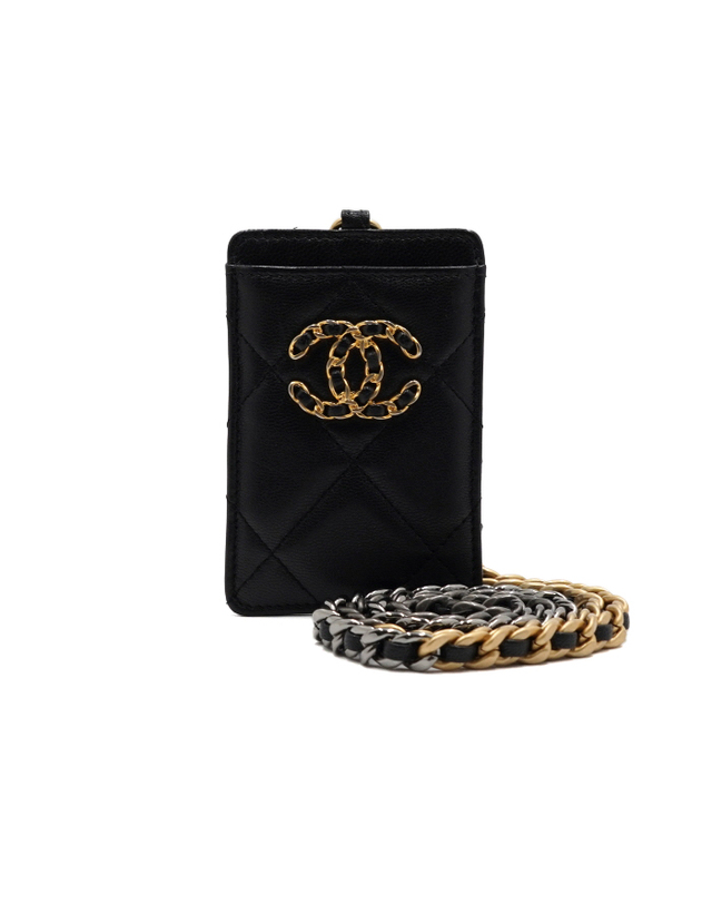 샤넬 [중고명품] [중고명품] Chanel(샤넬) AP1745 샤넬19 체인 카드지갑 목걸이aa65383 착용컷