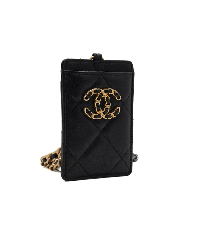 샤넬 [중고명품] [중고명품] Chanel(샤넬) AP1745 샤넬19 체인 카드지갑 목걸이aa65383 착용컷