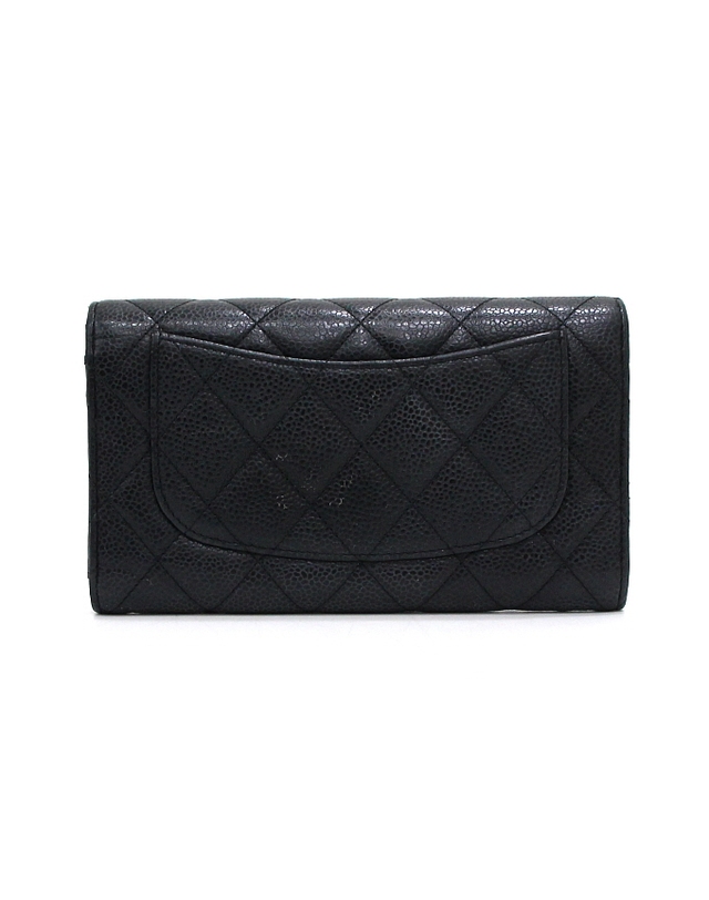 샤넬 [중고명품] [중고명품] Chanel(샤넬) A31506 블랙 캐비어 금장CC 클래식 플랩 여성 장지갑aa66959 착용컷
