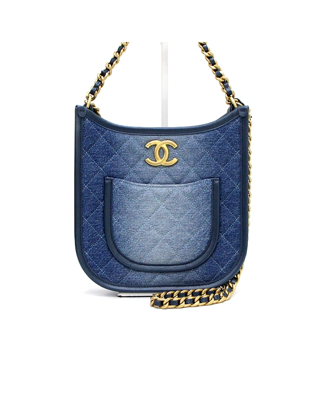 샤넬 [중고명품] [중고명품] Chanel(샤넬) AS4532 샤블린 데님 호보 금장CC 체인 토트백 겸 숄더백 크로스백aa67150 착용컷