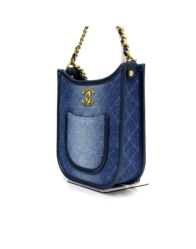 샤넬 [중고명품] [중고명품] Chanel(샤넬) AS4532 샤블린 데님 호보 금장CC 체인 토트백 겸 숄더백 크로스백aa67150 착용컷