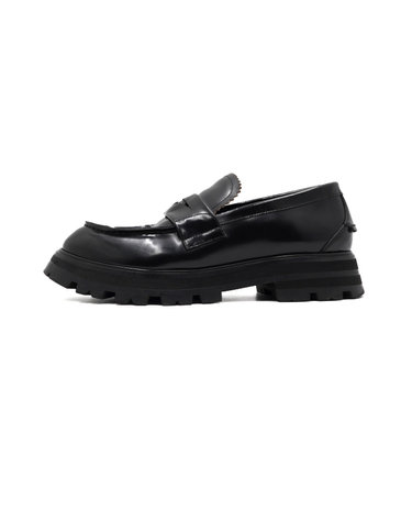 [중고명품] ALEXANDER MCQUEEN(알렉산더맥퀸) 블랙 페이던트 레더 페니 청키 남성 로퍼 구두aa68005