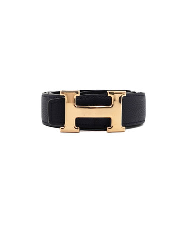 [중고명품] Hermes(에르메스) H로고 금장 버클 리버서블 양면 스트랩 32MM 남성 벨트aa65587