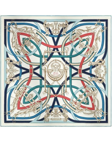 [중고명품] Hermes(에르메스) H004299S Harnais Legendaire 아르네 레장데르 100% 실크 90X90까레(꺄르) 스퀘어 스카프aa66711