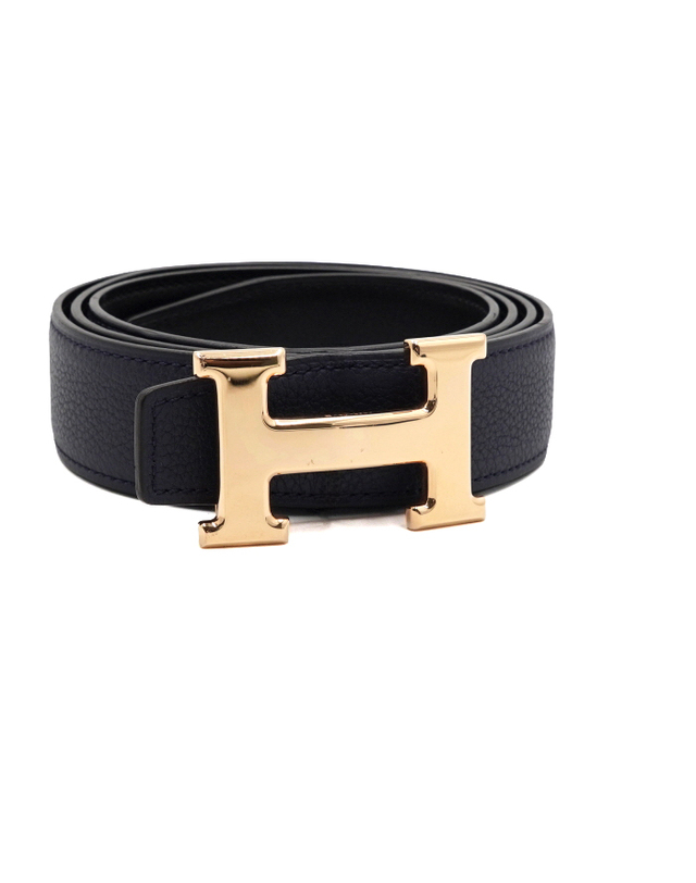 에르메스 [중고명품] [중고명품] Hermes(에르메스) H로고 금장 버클 리버서블 양면 스트랩 32MM 남성 벨트aa65587 착용컷