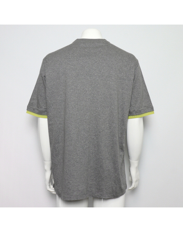 에르메스 [중고명품] [중고명품] Hermes(에르메스) 557940HA76 파링 Piqures sellier 그리스 컬러 남성 반팔 티셔츠aa67302 착용컷