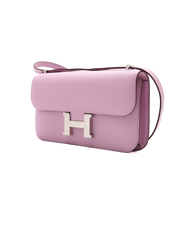 에르메스 [중고명품] [중고명품] Hermes(에르메스) 085425CKX9 26시즌 Mauve Sylvestre 모브 실베스트레 콘스탄스 엘란25 앱송 은장 숄더백 겸 크로스백aa68245 착용컷