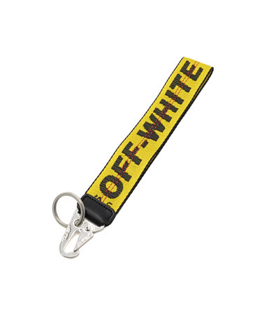 [중고명품] OFF WHITE(오프화이트) OWZG051F21FAB0011810 옐로우 패브릭 핸드스트랩 키링aa68248