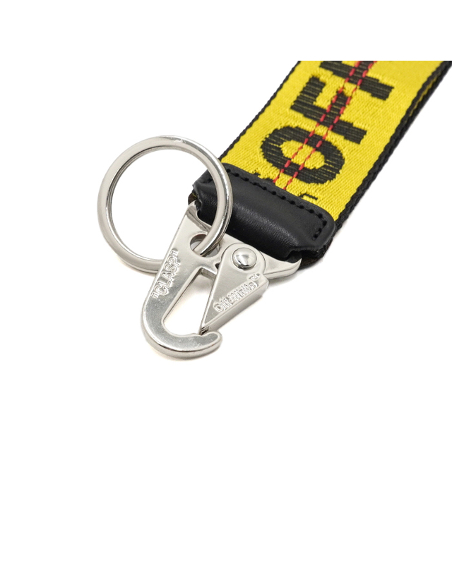 오프화이트 [중고명품] [중고명품] OFF WHITE(오프화이트) OWZG051F21FAB0011810 옐로우 패브릭 핸드스트랩 키링aa68248 착용컷