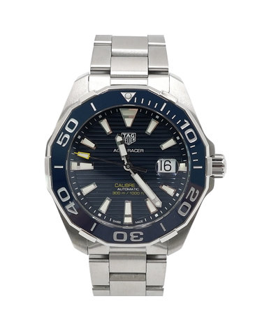 [중고명품] 태그호이어 WAY201B AQUARACER 아쿠아레이서300 청판 오토매틱 43mm 스틸 남성 시계aa63654
