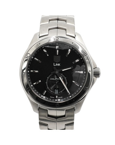 [중고명품] Tag Heuer(태그호이어)  WAT2110 LINK 링크 칼리버6 오토매틱 블랙 다이얼 데이트 스틸 남성 시계aa66954