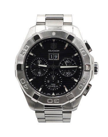 [중고명품] Tag Heuer(태그호이어) CAY211Z 아쿠아레이서 43mm 크로노그래프 오토매틱 스틸 남성 시계aa67615