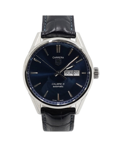 [중고명품] Tag Heuer(태그호이어) WAR201E 까레라(카레라) 데이데이트 청판 41mm 오토매틱 가죽밴드 남성 시계aa67848