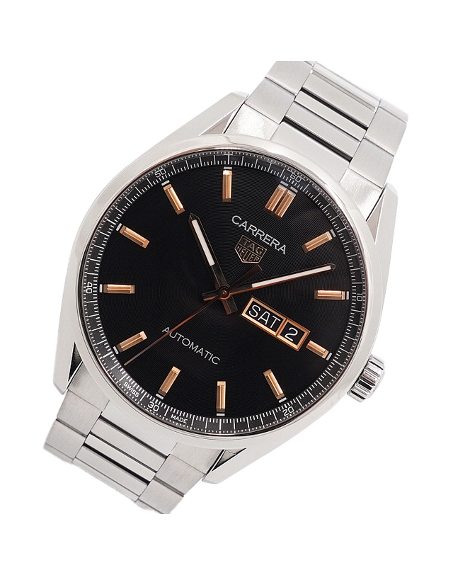 태그 호이어 [중고명품] [중고명품] Tag Heuer(태그호이어) WBN2013 까레라 데이데이트 블랙판 골드핸즈 41MM 오토매틱 남성 시계aa65646 착용컷