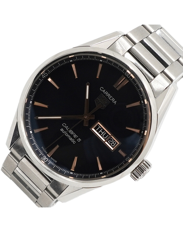 태그 호이어 [중고명품] [중고명품] Tag Heuer(태그호이어) WAR201C 까레라 골드핸즈 데이데이트 오토매틱 41MM 스틸 남성시계aa67443 착용컷
