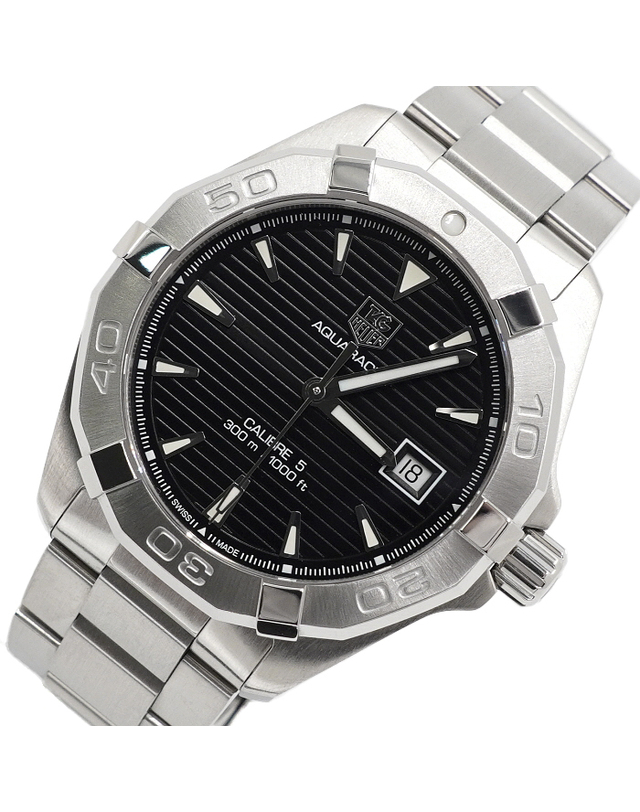 태그 호이어 [중고명품] [중고명품] Tag Heuer(태그호이어) WAY2110 아쿠아레이서 블랙판 오토매틱 스틸 남성 시계aa67605 착용컷