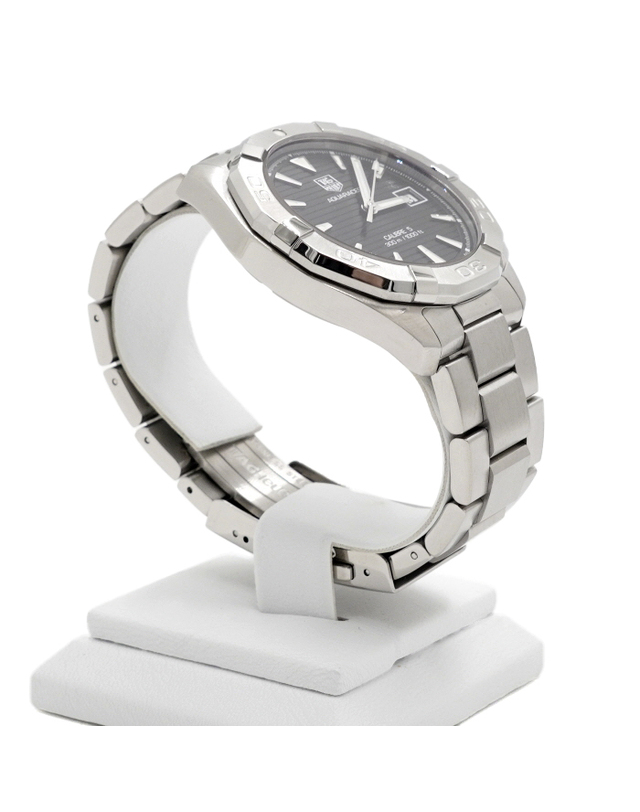 태그 호이어 [중고명품] [중고명품] Tag Heuer(태그호이어) WAY2110 아쿠아레이서 블랙판 오토매틱 스틸 남성 시계aa67605 착용컷