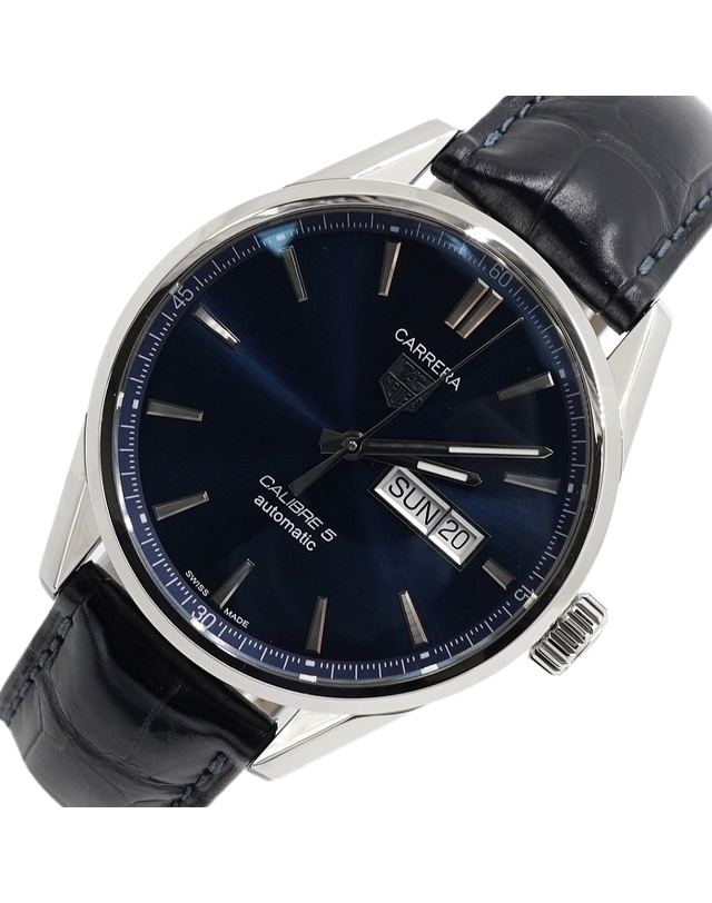태그 호이어 [중고명품] [중고명품] Tag Heuer(태그호이어) WAR201E 까레라(카레라) 데이데이트 청판 41mm 오토매틱 가죽밴드 남성 시계aa67848 착용컷