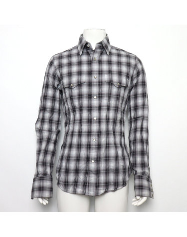 [중고명품] TOMFORD(톰포드) 7FT1BO 울 체크 버튼 남성 셔츠aa67979