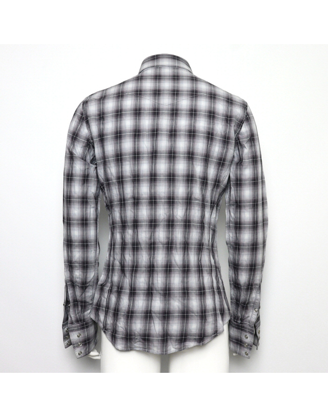 톰포드 [중고명품] [중고명품] TOMFORD(톰포드) 7FT1BO 울 체크 버튼 남성 셔츠aa67979 착용컷