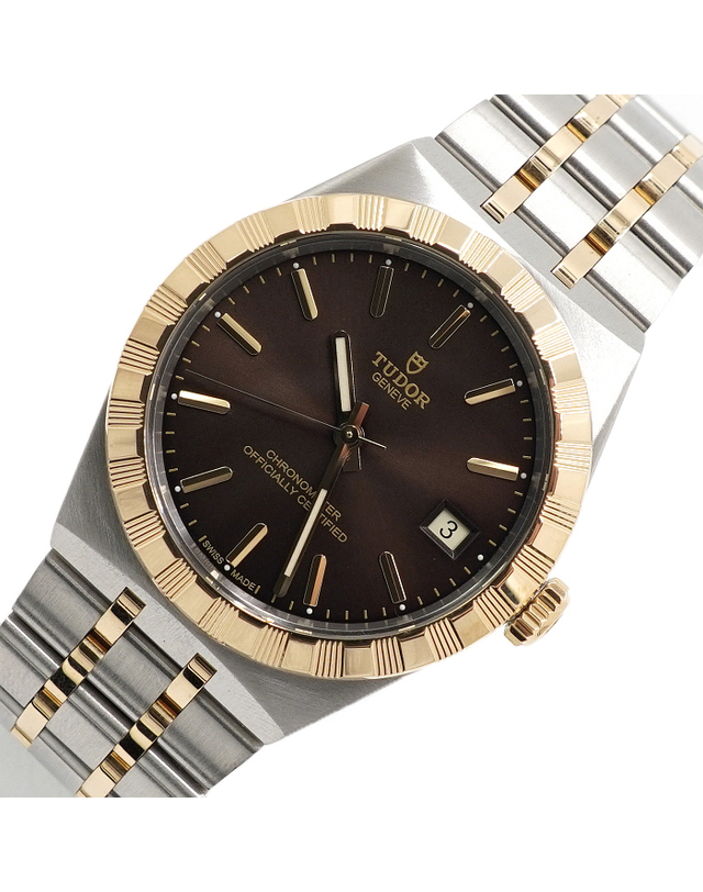튜더 [중고명품] [중고명품] TUDOR(튜더) 2836C1A3 18K옐로우골드 콤비 TUDOR Royal 튜더로얄 36mm 오토매틱 남성 시계aa68238 착용컷