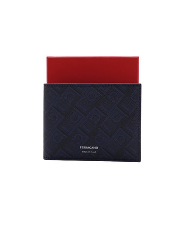 페라가모 [중고명품] Ferragamo(페라가모) 661550 다크 블루 네이비 모노그램 월렛 남성 반지갑aa68946