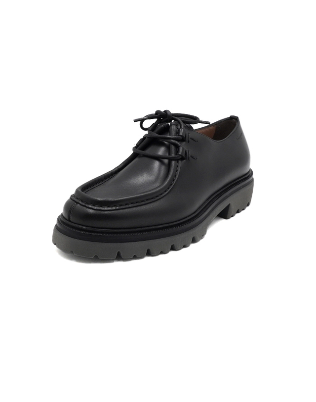 페라가모 [중고명품] [중고명품] Ferragamo(페라가모) 020933 블랙 Italo 이탈로 가죽 레이스업 더비 남성 로퍼 구두aa68956 착용컷