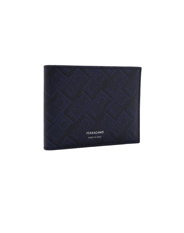 페라가모 [중고명품] [중고명품] Ferragamo(페라가모) 661550 다크 블루 네이비 모노그램 월렛 남성 반지갑aa68946 착용컷