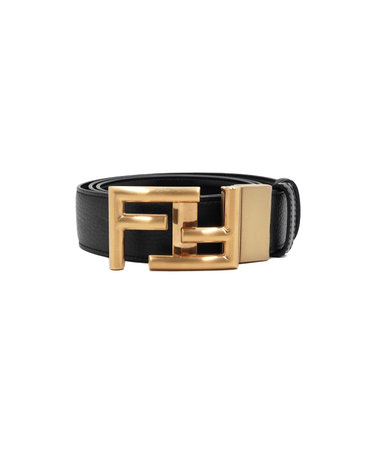 [중고명품] Fendi(펜디) 7C0344 FF로고 금장버클 블랙 레더 리버서블 남성 벨트aa67883