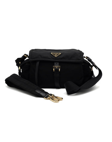 [중고명품] Prada(프라다) 1BD394 블랙 리나일론 미디엄 익스플로어 숄더백 겸 크로스백aa66608