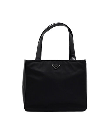 [중고명품] Prada(프라다) B8374 블랙 빈티지 나일론 테스토 삼각 로고 토트백aa68237