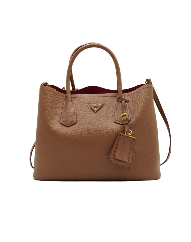 [중고] [중고명품] [중고명품] Prada(프라다) BN2775 카라멜 사피아노 두블레 금장 삼각로고 토트백 겸 숄더백aa68798 F6NWXX00199