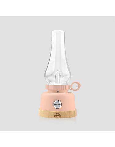 클레식 플레어 LED 호롱불 감성 캠핑랜턴 핑크 USB충전 3단조절 캠핑조명