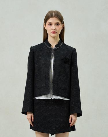 아리킴 AGLOW TWEED JACKET / BLACK
