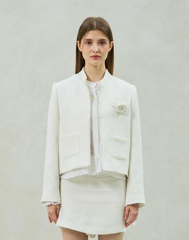 아리킴 AGLOW TWEED JACKET / WHITE